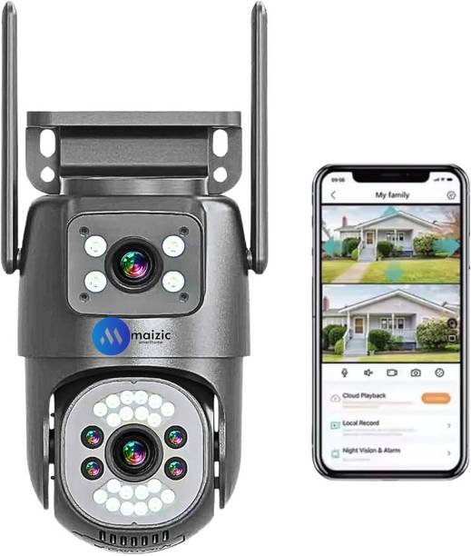 Maizic Smarthome 4G Sim 2 Lens/2 Screen [4MP+4MP] FHD Outdoor CCTV Camera with Mobile Tracking Security Camera