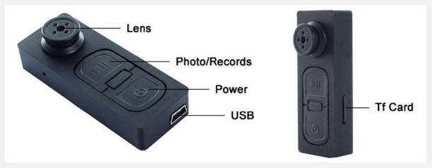 TECUSION Button Camera Portable HD Audio Video Recorder Model 1 Spy Camera