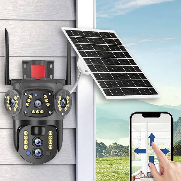 Divine creation SolarGuard 360° Triple Lens PTZ CCTV Camera Remote Mobile Monitoring D175 Security Camera