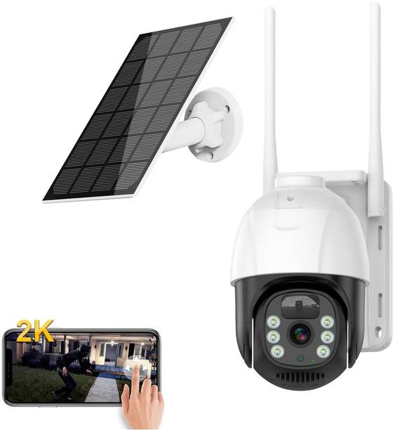 बी जेड आर क्यू एक्स CCTV 4G Sim Solar Powered 360° PTZ Camera Solar Panel 2-Way Audio Night Vision सिक्योरिटी कैमरा