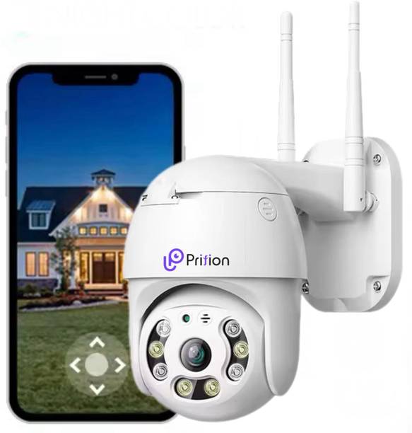 Prifion 5MP WiFi CCTV Camera 360° Outdoor Indoor | Mobile View, Night Vision PTZ Support Security Camera