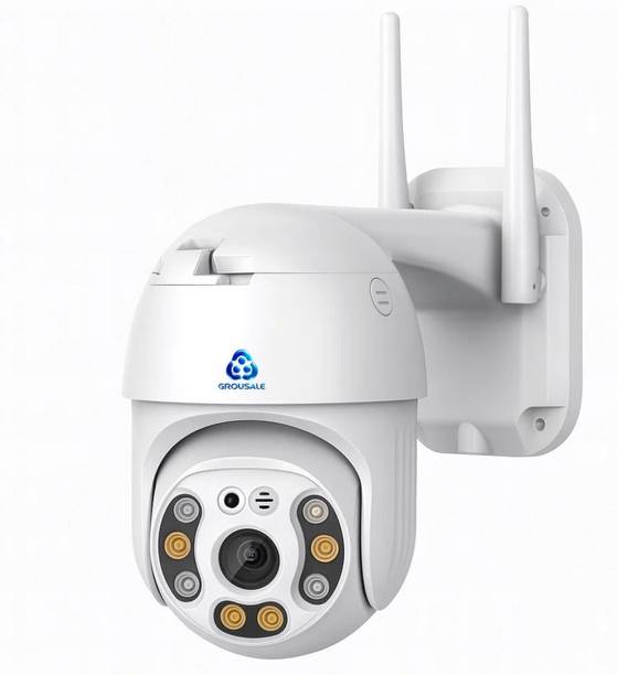 Grousale 5MP Wifi Outdoor CCTV Camera, 360 View, Night Vision, Two-Way Audio Security Camera