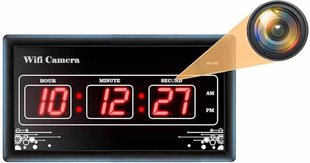 Zinzo 4K Digital Wall Clock Camera Video Recording & HD Voice Quality Watch Live 24hr Security Camera