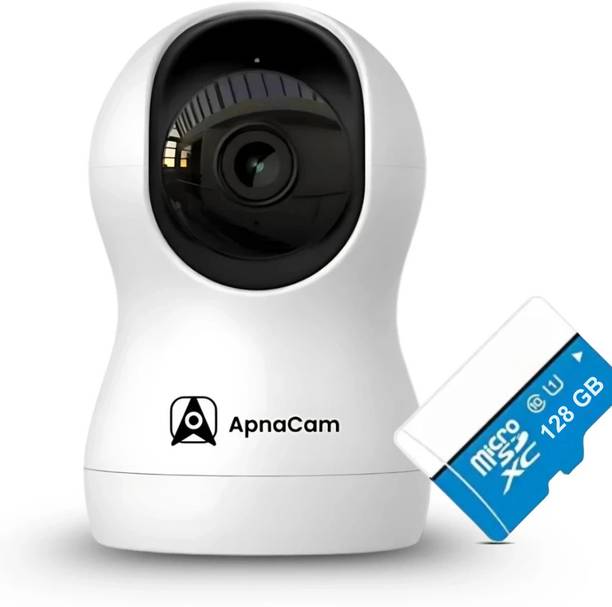 ApnaCam 4MP Smart WiFi PT Camera 360 Live Google & Alexa Support Free 128 SDCard Security Camera