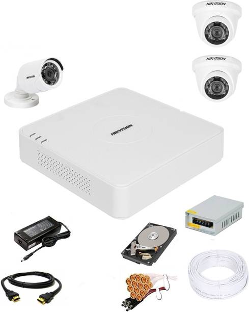 HIKVISION 4 Channal HD DVR 1080p 1Pcs,Outdoor 720p 1Pcs,Indoor 720p 2Pcs,Hard Disk Security Camera