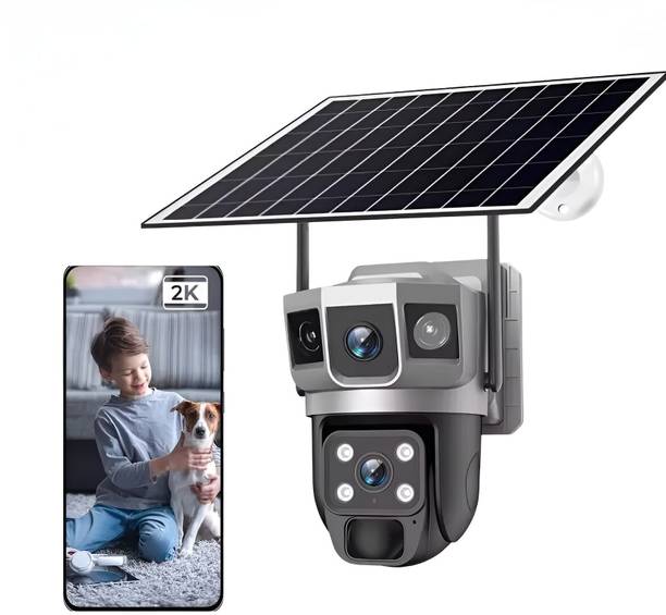 kanyansh 4G Sim Based CCTV Camera 5+5MP Pan Tilt Battery Powered with Solar Panel Security Camera