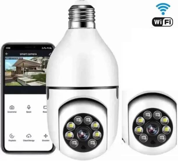 SATTOBISION Bulb Shape PTZ V380 Pro | Indoor 360° Spy Camera wifi camera Security Camera