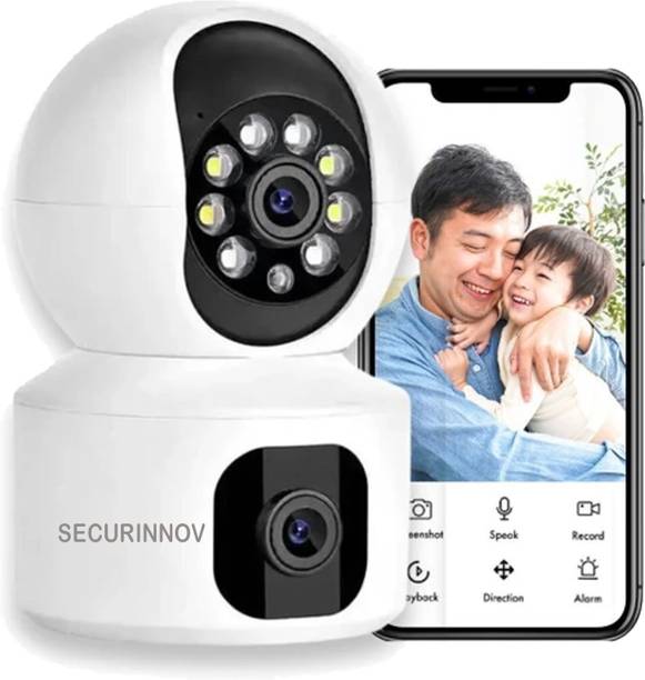 securinnov 5M WiFi Dual Lens Security | 360° Rotation Full HD CCTV Camera Security Camera