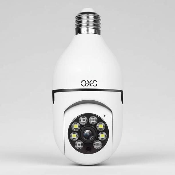 OneXsale 5MP WiFi Bulb Camera 360 View Night Vision 2-Way Audio Indoor Security Camera