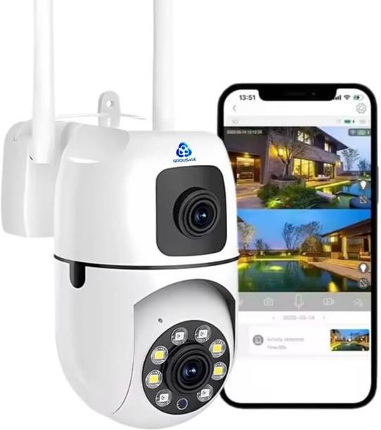 Grousale Supercam Mini Dual Lens 5+5MP Wi-Fi Outdoor CCTV With Night Vision Security Camera