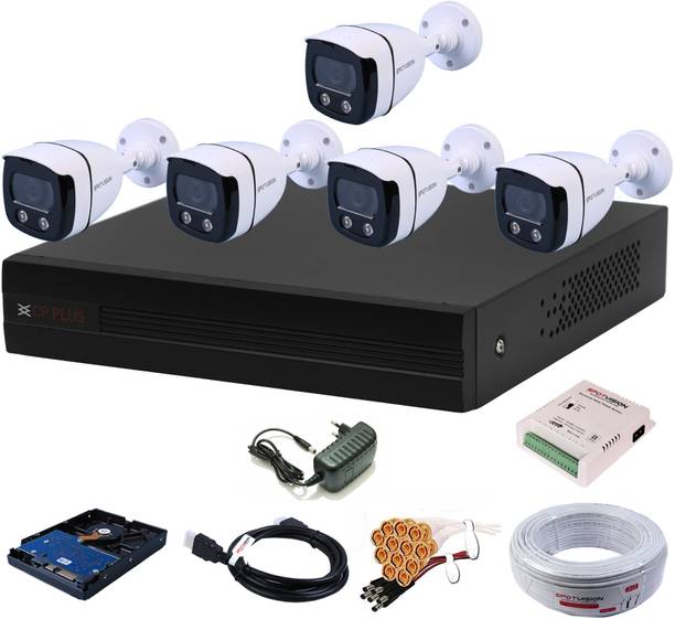 CP PLUS 8 Channal HD DVR 1080p 1Pcs,Colorful View In Nightvision Outdoor Camera 2.4 MP 5Pcs,1 TB Hard Disk,Full combo set Security Camera