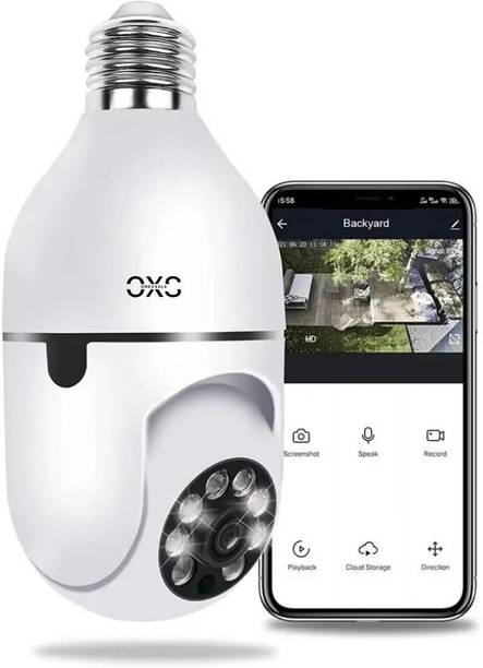 OneXsale 4MP FHD WiFi Bulb PTZ Indoor Two Way Audio Night Vision 355° View CCTV Security Camera