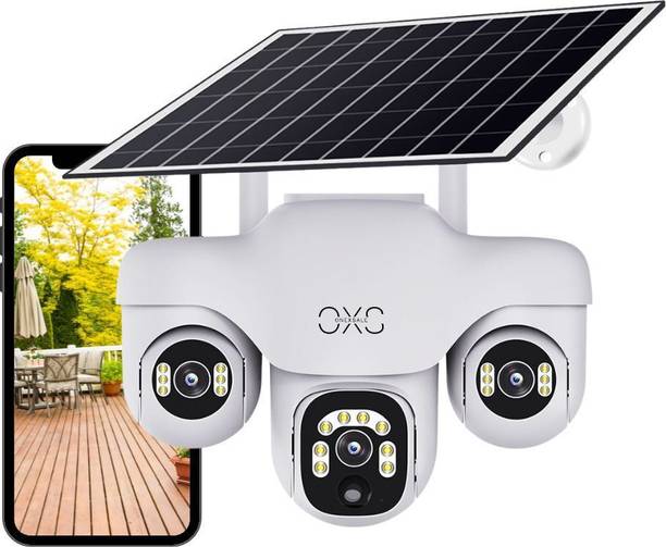 OneXsale 6MP PTZ Dome Security with Solar 360° View, Motion Detection, Night Vision Security Camera