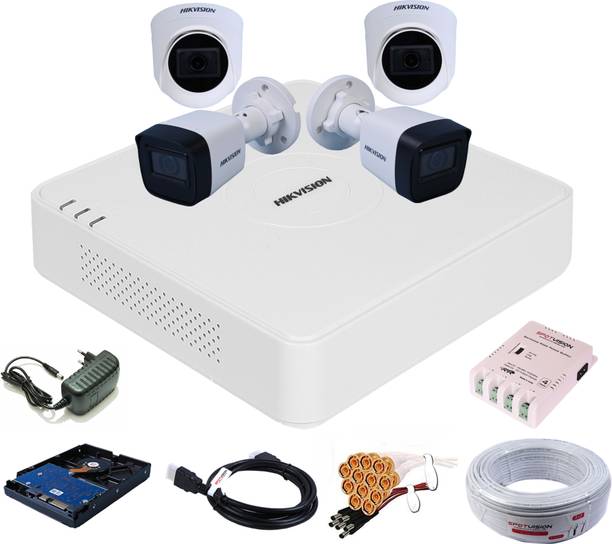 HIKVISION 4 Channel HD DVR 1080P,IP67 2MP Outdoor & Indoor (1080P) HD Camera,COMBO-91 Security Camera