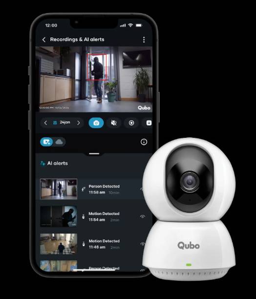 Qubo Smart Cam 360 2K Prime Security Camera