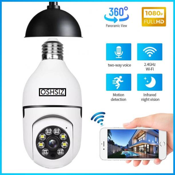OSHSIZ hidden Wireless CCTV Camera 1080p Bulb Shape PTZ V380 Pro | CCTV Security Camera