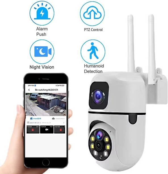 AVOIHS Smart CCTV WIFI 4MP Dual Lens PTZ IP Camera 360°View TwoWay Audio Night Vision Security Camera