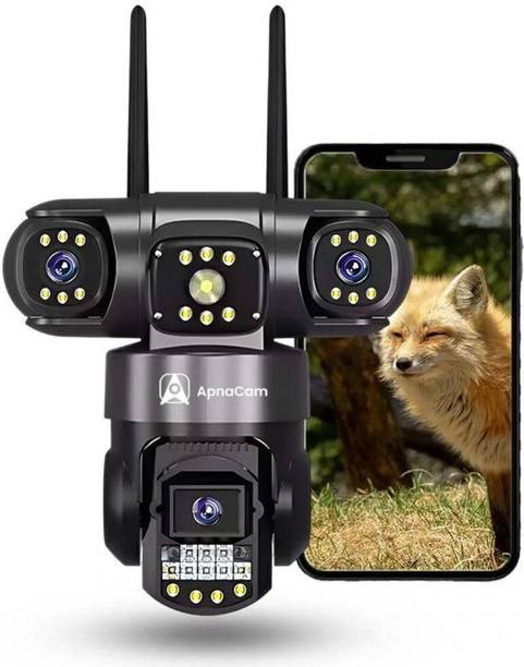 ApnaCam 12+8+8MP FHD 5G/4G SIM Base 3 LENS PTZ+Bullet Waterproof Color NightVision CCTV Security Camera