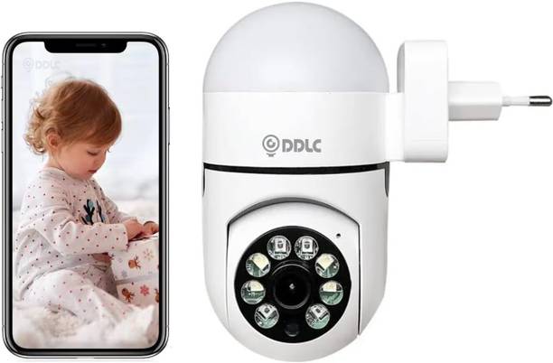 DDLC WiFi 360 Degree Pan/Tilt Panoramic IP Camera | Plug Light Vision 1080p Security Camera