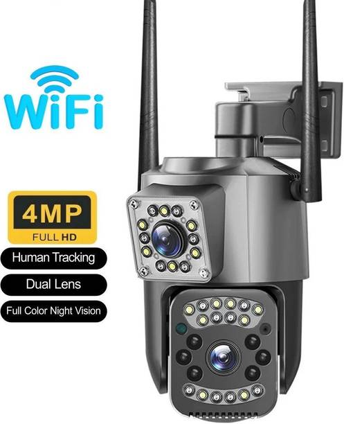 APENTERPRISES Smart WiFi Dual Camera CCTV with Live View & Mobile App Control Security Camera