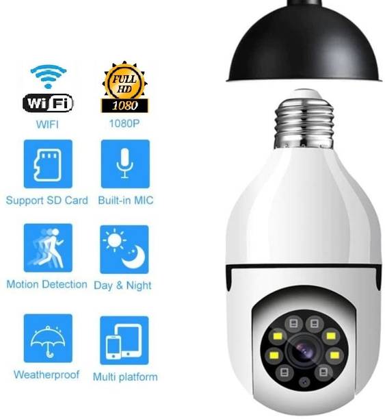 Bzrqx Small Wireless Wifi Ptz Bulb Camera Night Vision Hidden Spy Camera APP Remote Security Camera