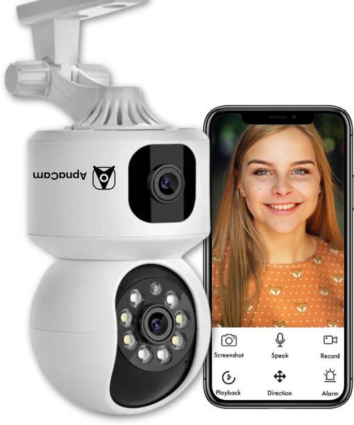 ApnaCam SuperCam 5MP Dual Lens/Screen HD 1080p AI Human Detect.WiFi, Bullet + PTZ Security Camera