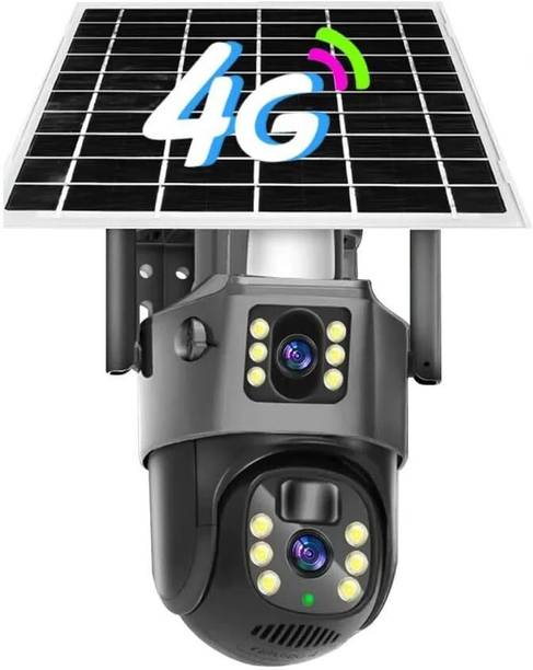 Maizic Smarthome Supercam Solar 4g Black 5MP+5MP CCTV Outdoor Security Camera with Solar Panel Security Camera