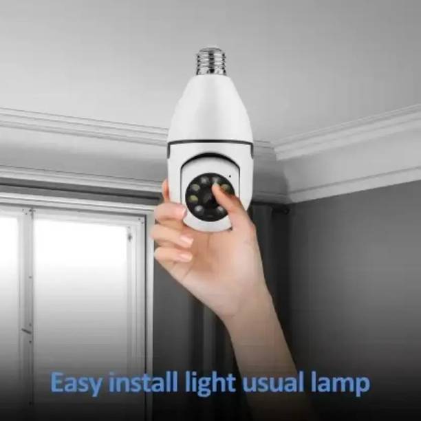 PERAMISYM Wi-Fi CCTV Wireless Bulb Shape V380 Pro Spy Camera cctv camera Security Camera