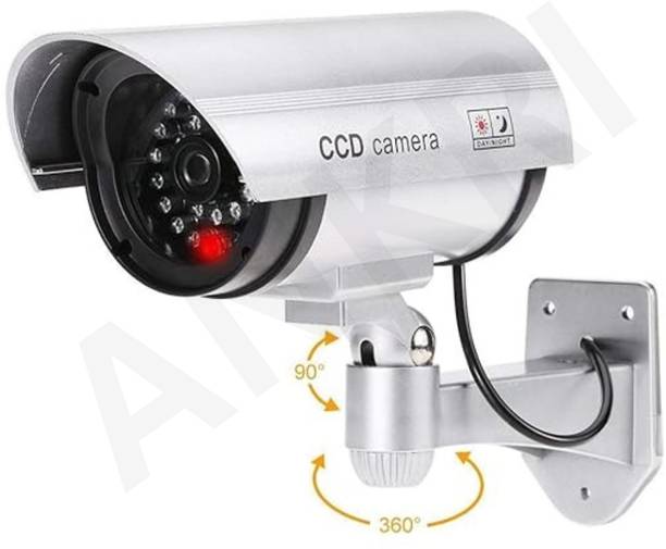 Ankri Dummy Bullet CCTV Camera with Flashing Red LED Light (Fake Security) Security Camera