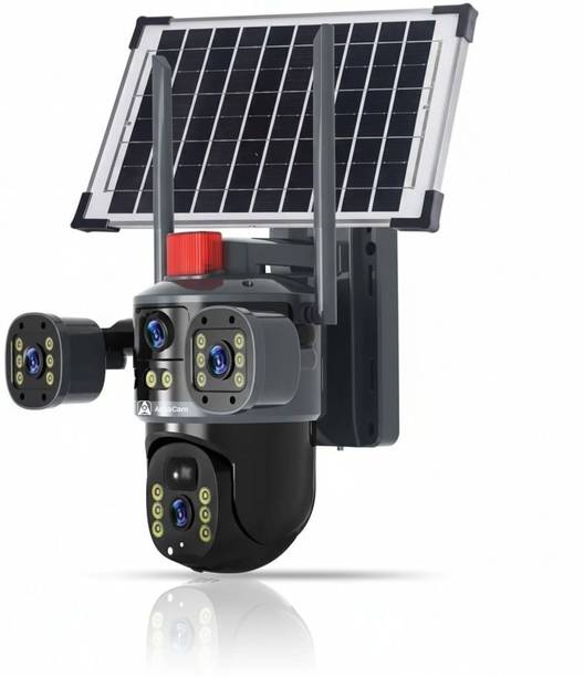 ApnaCam 12+12+12MP FHD 5GSim 3Screen 360° View 2 Way Audio Color Night Vision Solar CCTV Security Camera