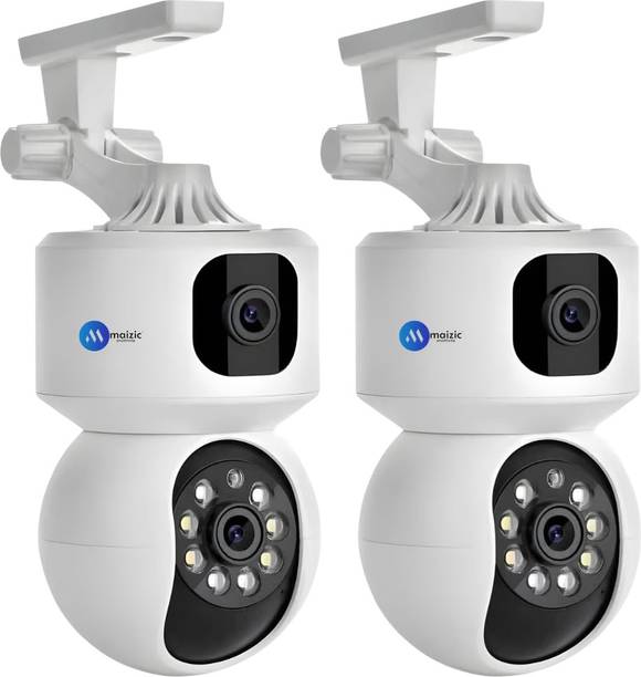 Maizic Smarthome Supercam 5+5 MP HD WIFI Dual Lens/Screen Bullet+PTZ Indoor ( Packof2 ) Security Camera