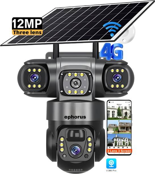 ephorus 3 lens 12MP CCTV Camera Live View,SD Card Support Night Vision V380pro app Security Camera