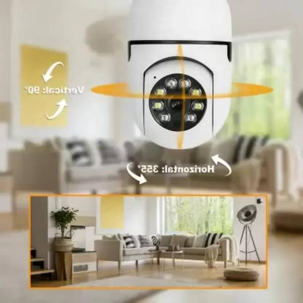 PERAMISYM Bulb Shape PTZ V380 Pro | Indoor 360° Spy Camera wifi camera Security Camera
