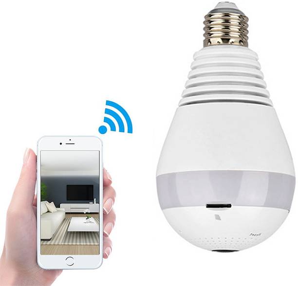 FEERO Smart Bulb Security Camera 1080P Night Vision FHD 360 Panoramic Motion Sensor Security Camera