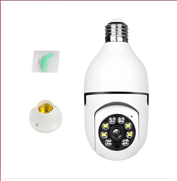 TiMUR Wi-Fi CCTV Camera Wireless Bulb Shape PTZ V380 Pro | Indoor 360° Spy Camera Security Camera