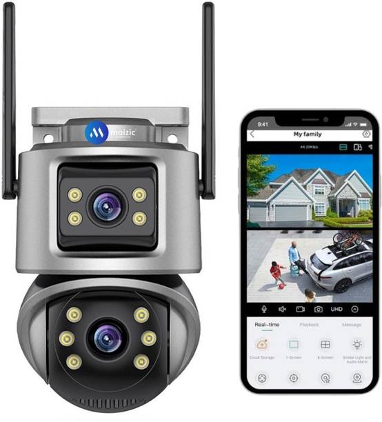 Maizic Smarthome ICSEE 5 MP Full HD Two Lens/Two Screen View Smart Wi-Fi CCTV Camera Security Camera