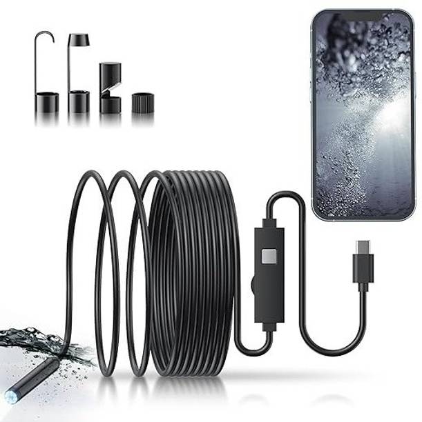 FREDI HD PLUS Non Wifi Endoscope Camera with Light 1080P HD Borescope with 8 Lights Security Camera