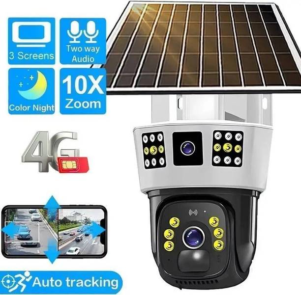 kanyansh 4G Sim Based CCTV Camera 5+5MP Pan Tilt Battery Powered with Solar Panel Security Camera
