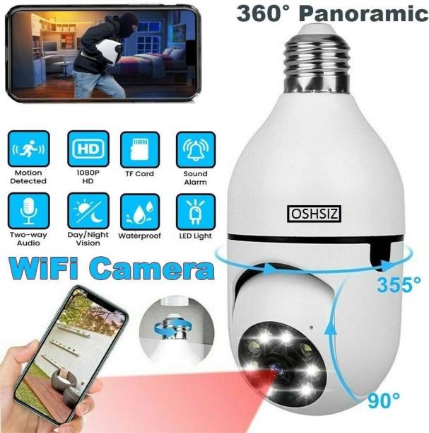 OSHSIZ WiFi Wireless CCTV Camera 1080p Bulb Shape PTZ V380 Pro | CCTV Security Camera