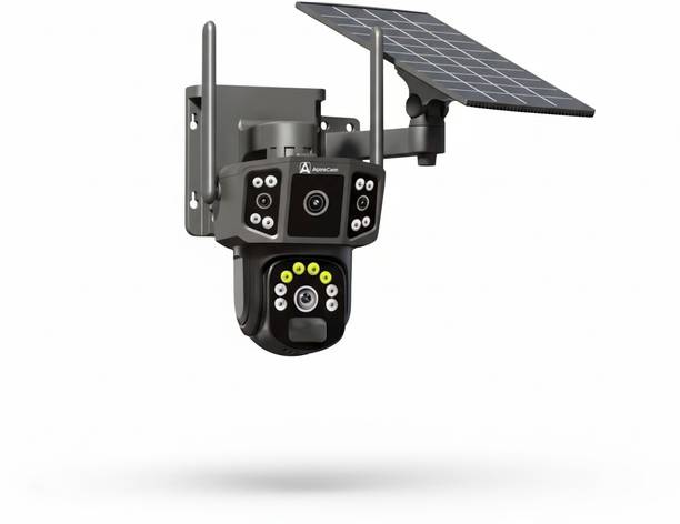 ApnaCam 6+6MP FHD 4G Solar DualLens View Camera 355° Live View Use Farm/Warehouse CCTV Security Camera