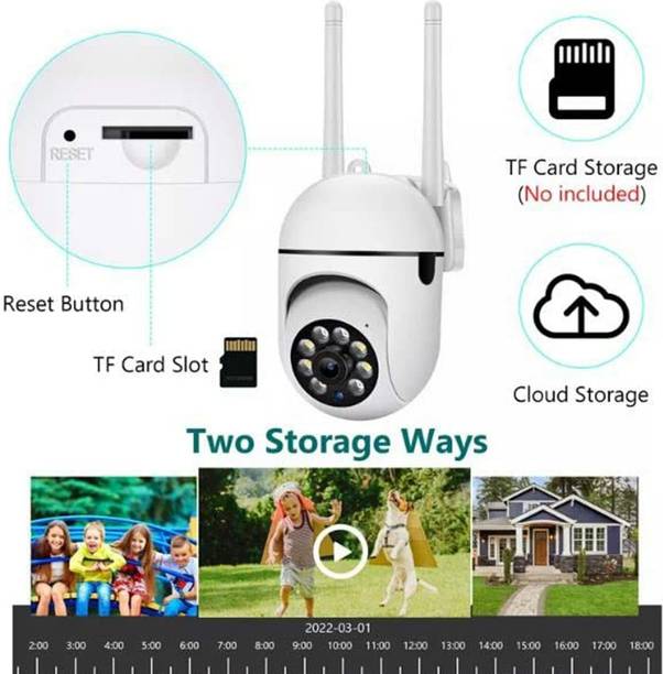 Bzrqx Wi-Fi 1080p 360° PTZ | Live View | SD Card | Alarm | Two-way Audio Security Camera