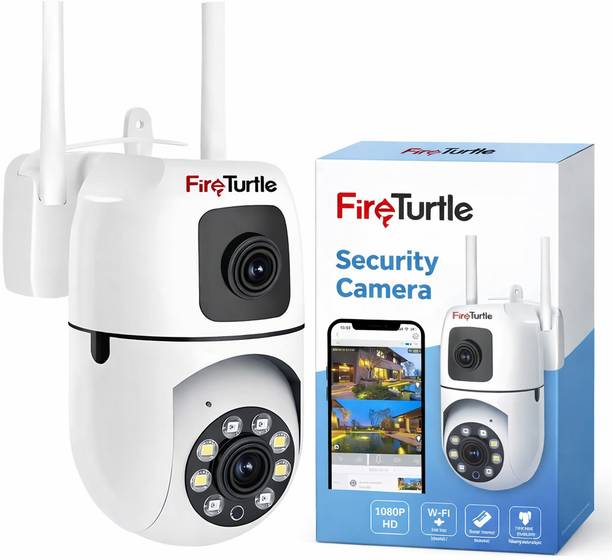 Fire Turtle 5+5MP FHD WiFi Mini PTZ Dual Lens/Screen 2in1 PTZ+Bullet Indoor 360° CCTV Security Camera