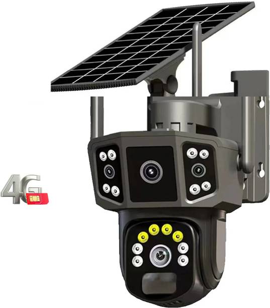 AVOIHS PTZ Solar 4G SIM Outdoor CCTV Camera with SD Card, Waterproof IP66 Smart Alerts Security Camera