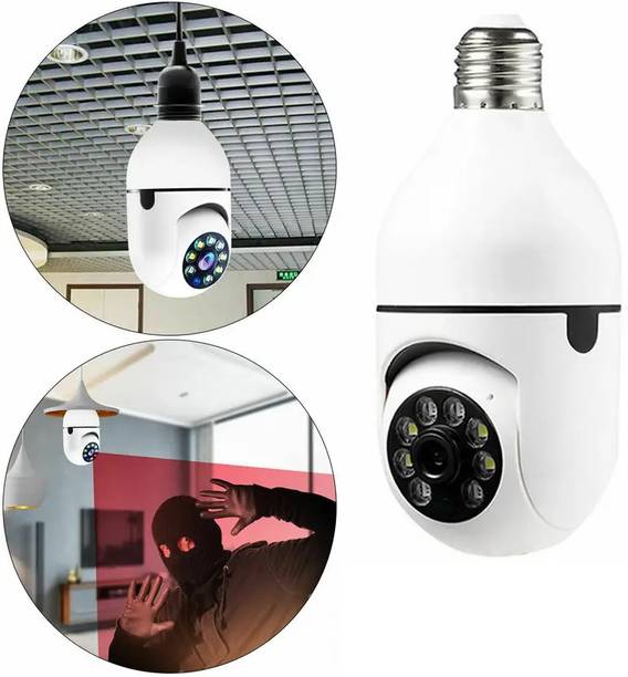 PERAMISYM Bulb Shape PTZ V380 Pro | Indoor 360° Spy Camera wifi camera Security Camera