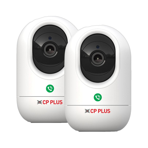 CP PLUS CP-E24Q (Pack of 2) Wi-Fi Smart CCTV Camera with Press to Call & CTC Secure Tech Security Camera