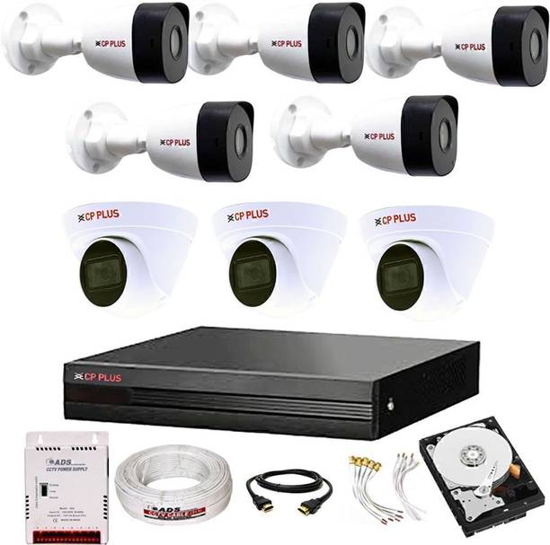 CP PLUS 8CH hibrid' DVR 1080p,BULLET 5Pcs,DOME 3PCS, 1T...