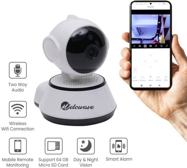 Melowave Smarthome Wifi Live View PTZ Two Way Intercom Alarm Motion Detect Indoor Security Camera