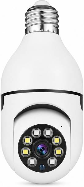 तरेंद्र WiFi Bulb Remote View 360° Pan Tilt Night Vision Micro SD Card Motion Detection सिक्योरिटी कैमरा