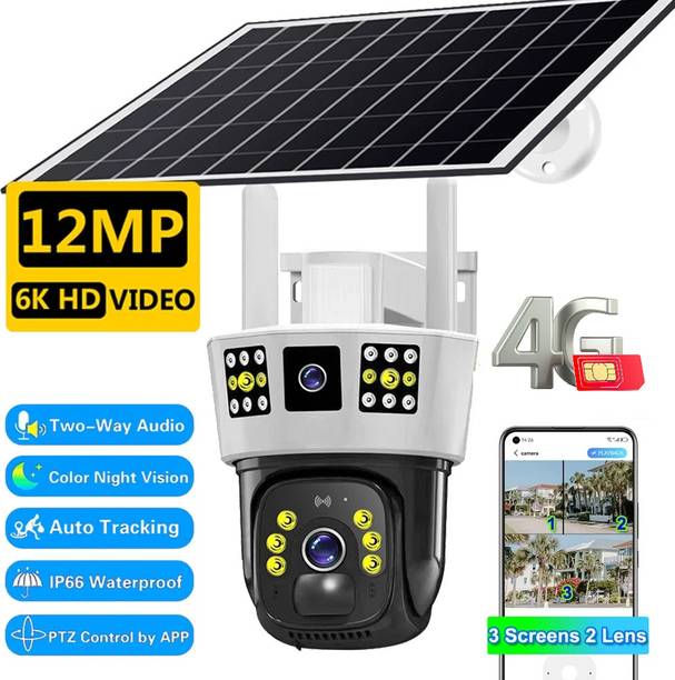 Cxoen Solar Camera with 360 Degree View 4G SIM Support and Motion Detection Security Camera