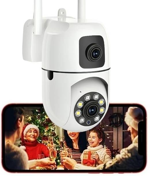 OSQD 5+5MP Dual Lens WiFi PTZ CCTV Camera | 360° View | Two-Way Talk | AI Alarm Security Camera